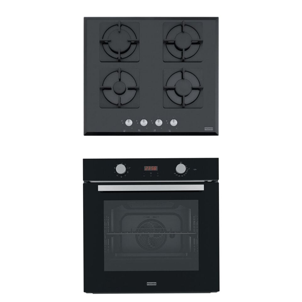 FRANKE FHNS 604 BK C SİYAH CAM OCAK FSL 86 H BK SİYAH FIRIN 2Lİ ANKASTRE SET