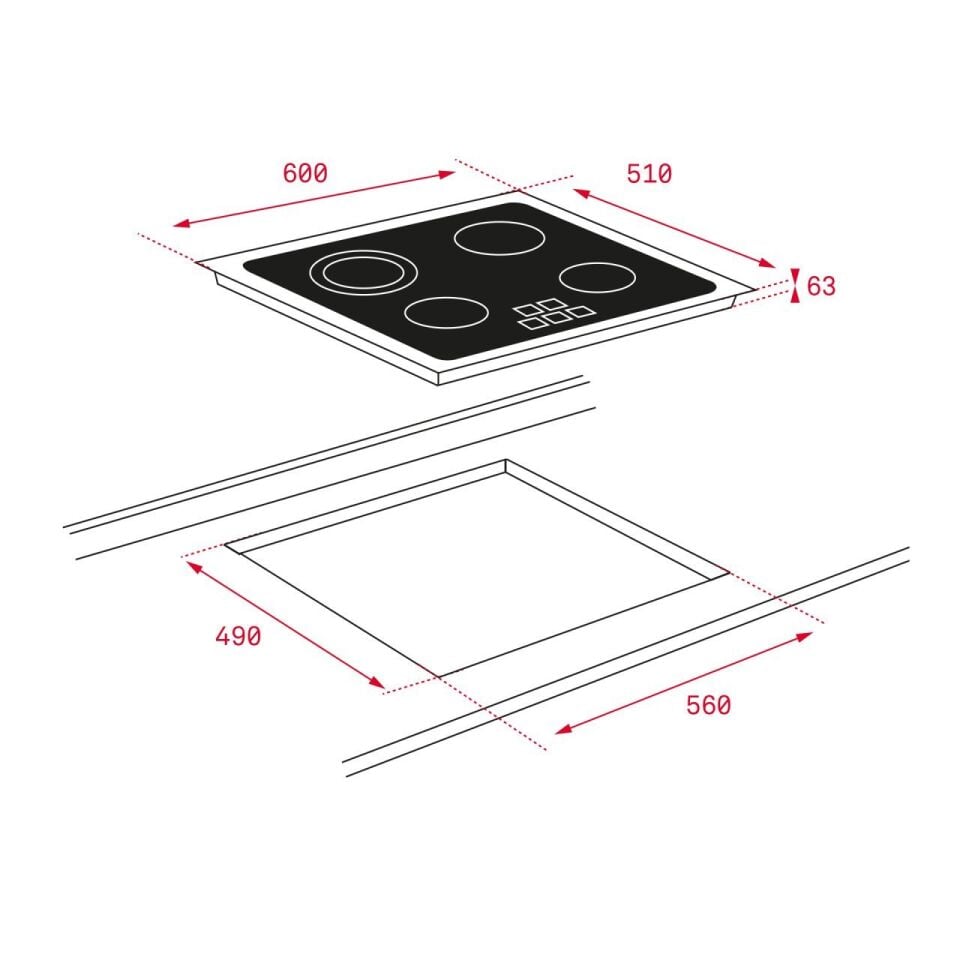 TEKA TZ 6415 BK OCAK