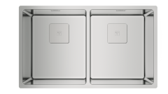 TEKA FLEXLINEA RS15 2B 740 ÇİFT HAZNELİ TEZGAHÜSTÜ/TEZGAHASIFIR (FLUSH) TEZGAHALTI PASLANMAZ ÇELİK EVİYE