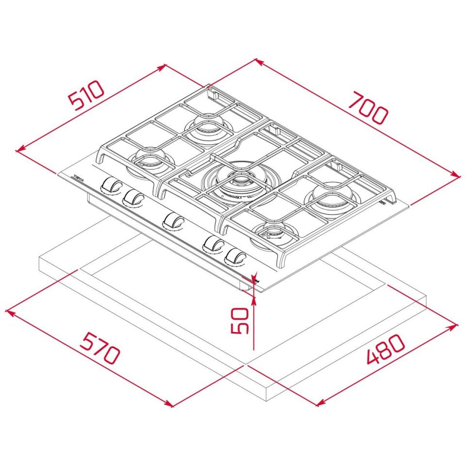 TEKAGZC 75330 XBC WH (E4) OCAK