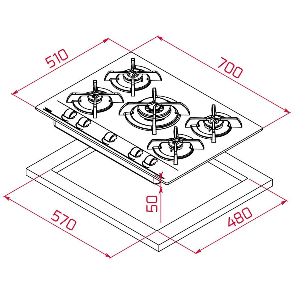 TEKA GBC 75030 KBN/GBC 75030 KBC BK (E4) OCAK