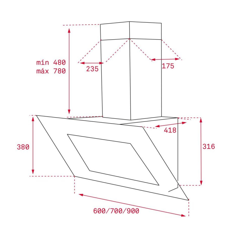 TEKA DVT 68660 TBS BK 60 CM DİKEY DAVLUMBAZ