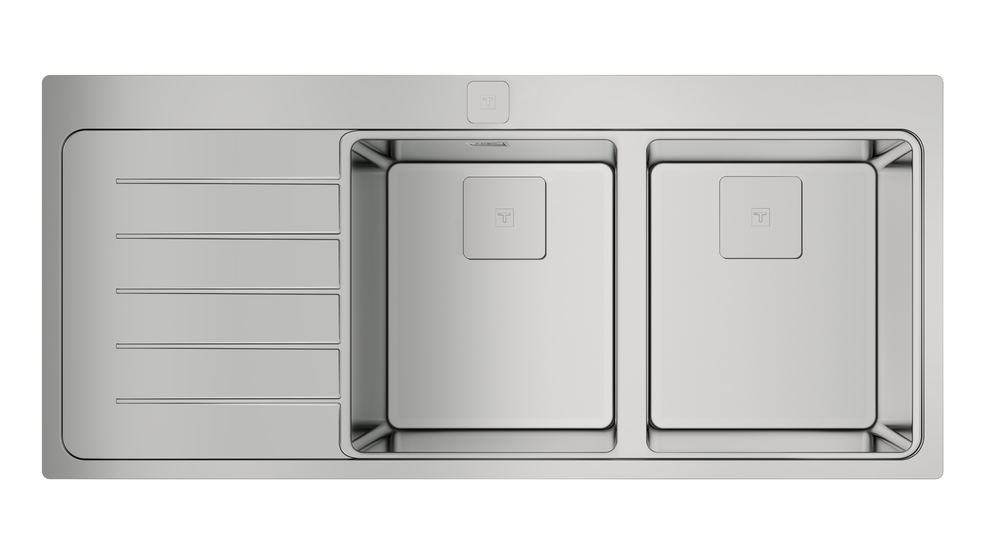 TEKA ZENIT RS15 2B 1D SOL DAMLALIKLI PASLANMAZ ÇELİK EVYE