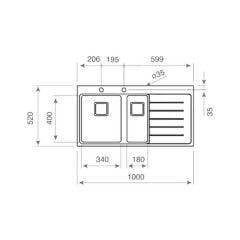 TEKA ZENIT RS15 1½B 1D SAĞ DAMLALIKLI PASLANMAZ ÇELİK EVYE