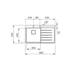TEKA ZENIT RS15 1B 1D R 86 SAĞ DAMLALIKLI PASLANMAZ ÇELİK EVYE