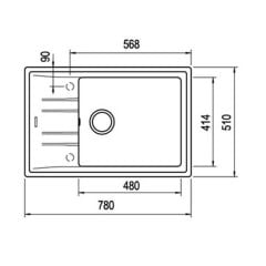 TEKA MAESTRO STONE 60 S-TG  WHİTE GRANİT EVİYE