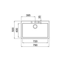 TEKA FORSQUARE 72.40 TG ARTİC WHİTE TEZGAHÜSTÜ GRANİT EVİYE