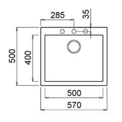TEKA FORSQUARE 50.40 TG STONE GREY  TEZGAHÜSTÜ GRANİT EVİYE