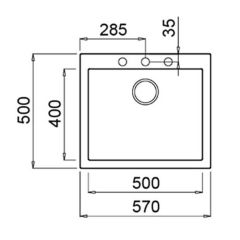 TEKA FORSQUARE 50.40 TG BRİGHT CREAM TEZGAHÜSTÜ GRANİT EVİYE