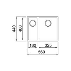 TEKA SQUARE 560 TG BRİGHT CREAM TEZGAHALTI GRANİT EVİYE