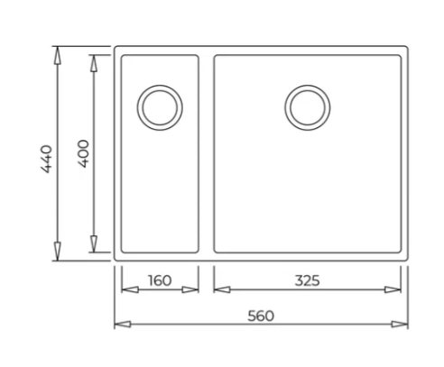 TEKA SQUARE 560 TG ARCTİC WHİTE TEZGAHALTI GRANİT EVİYE