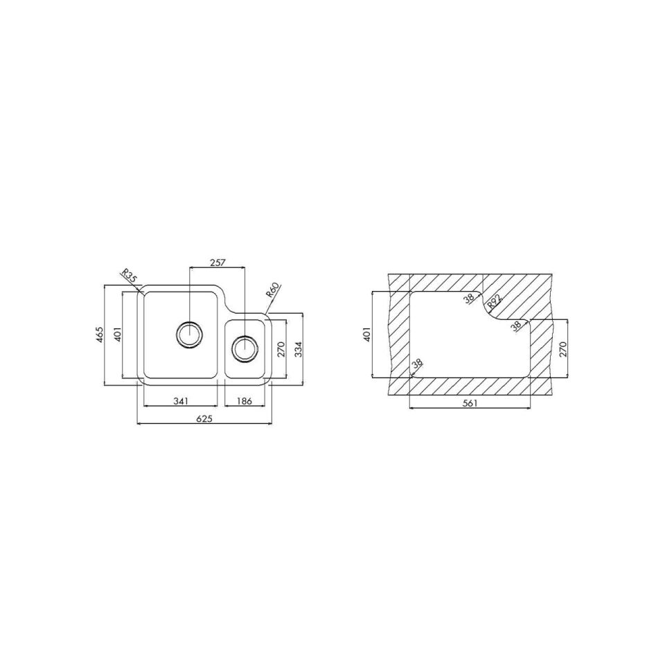 TEKA STAGE BE 1 ½ B 625 PASLANMAZ ÇELİK EVİYE
