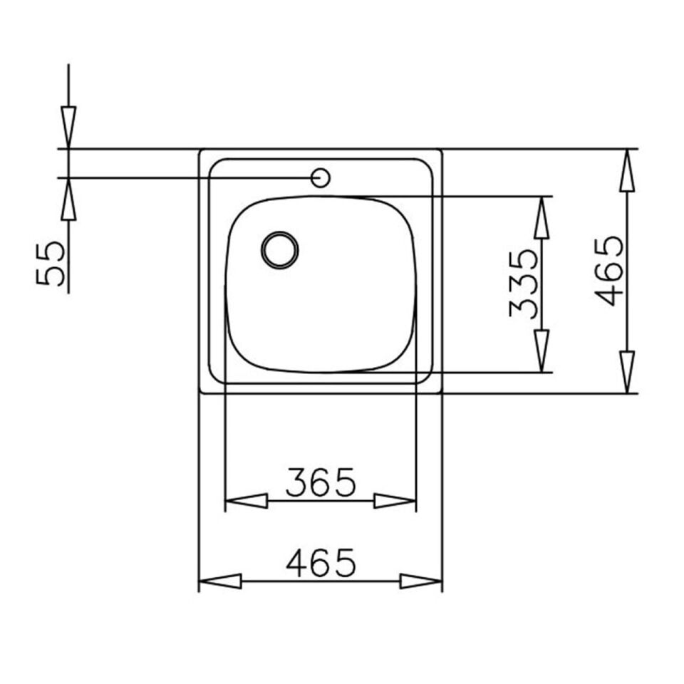 TEKA E50 1B (46,5 X 46,5) PASLANMAZ ÇELİK EVİYE