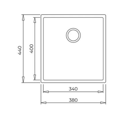 TEKA SQUARE 34.40 TG TEZGAH ALTI ARCTİC WHİTE GRANİT EVİYE