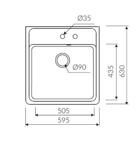 TEŞHİR MARMORİN EWIT 595 1 K TEK GÖZLÜ BLACK METTALİC