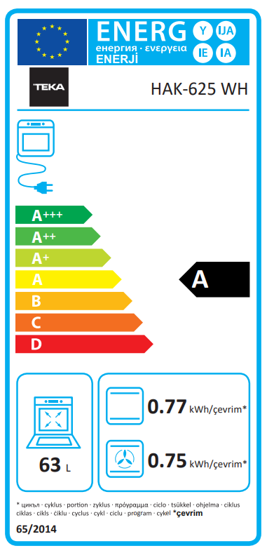 TEKA HAK 625 WH BEYAZ ANKASTRE FIRIN