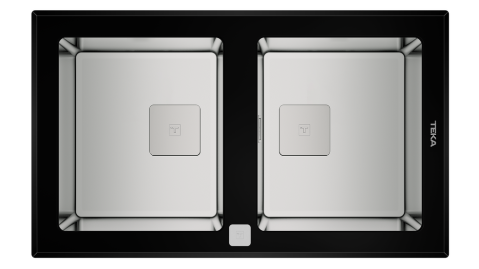 TEKA DIAMOND RS15 2B 86 (WST BLACK) TEK HAZNE VE TEK DAMLALIKLI CAM EVİYE