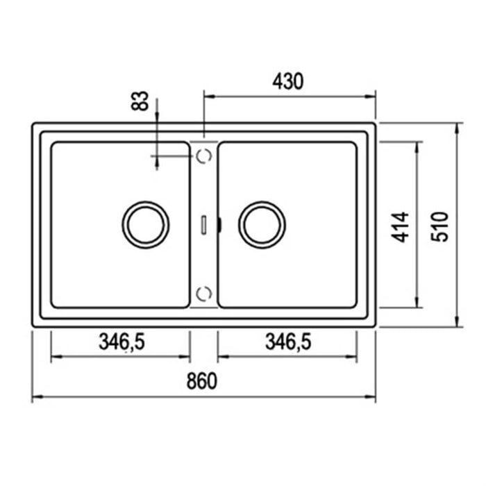 TEKA MAESTRO STONE 90 B-TG ÇİFT HAZNELİ TEGRANİTE EVİYE 115260010