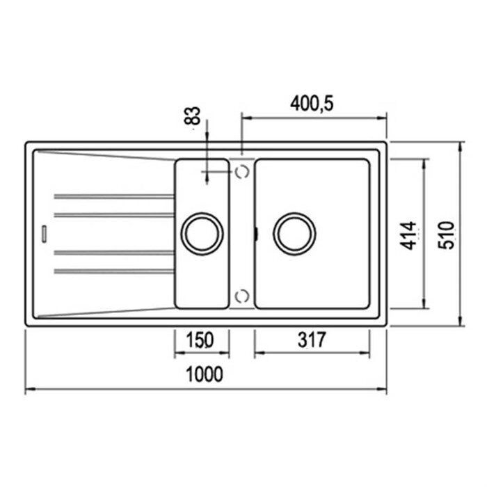 TEKA MAESTRO STONE 60 B-TG TEGRANİTE EVİYE 115360008