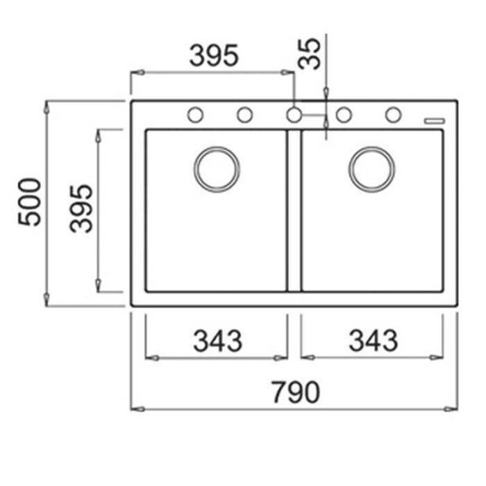 TEKA MAESTRO FORSQUARE 790 TG TEGRANİTE EVİYE 115260014