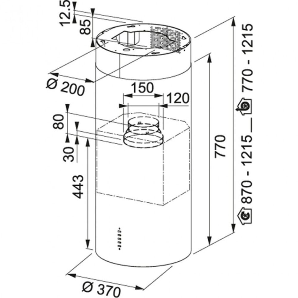 FRANKE ADA TUBE PLUS TUNNEL FTU PLUS 3707 I XS İNOX ADA TİPİ DAVLUMBAZ
