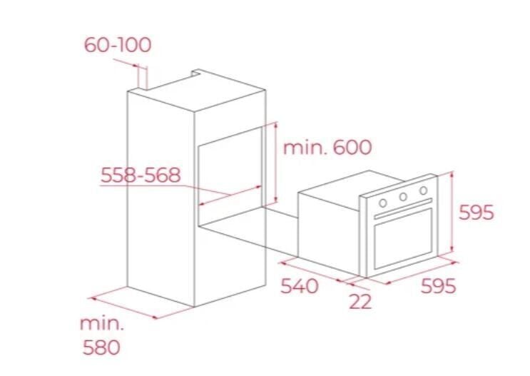 TEKA HAK 625 BK SİYAH ANKASTRE FIRIN