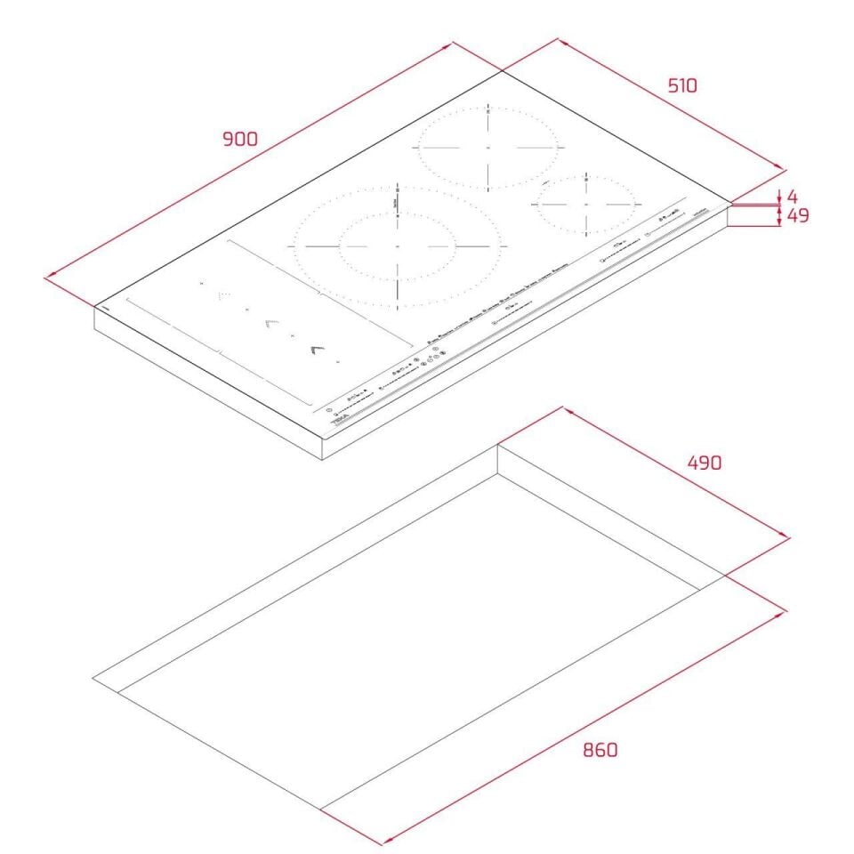 TEKA IZS 97630 MST BK SLİDECOOKİNG VE 5 PİŞİRME BÖLGELİ 90 CM FLEX İNDÜKSİYON OCAK