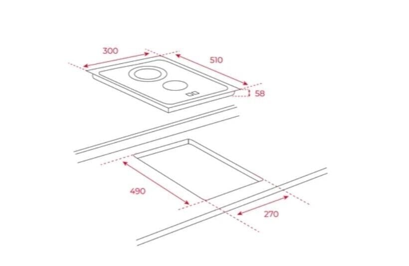 TEKA TBC 32010 TTC DOKUNMATİK KONTROLLÜ VE 2 BÖLGELİ 30CM VİTROSERAMİK OCAK