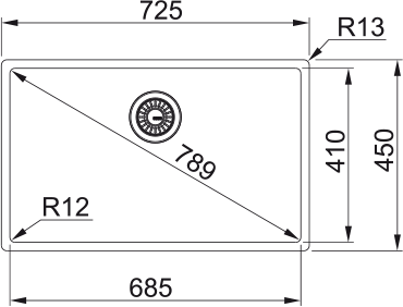 FRANKE BOX BXX 110-68/ BXX 210-68 TEZGAHA SIFIR PASLANMAZ ÇELİK EVYE