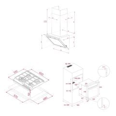 TEKA DLV 68660 LB TOS DAVLUMBAZ GZC 64320 XBN LB OCAK HLB 8600 LB FIRIN LONDON BRİCK ANKASTRE SET