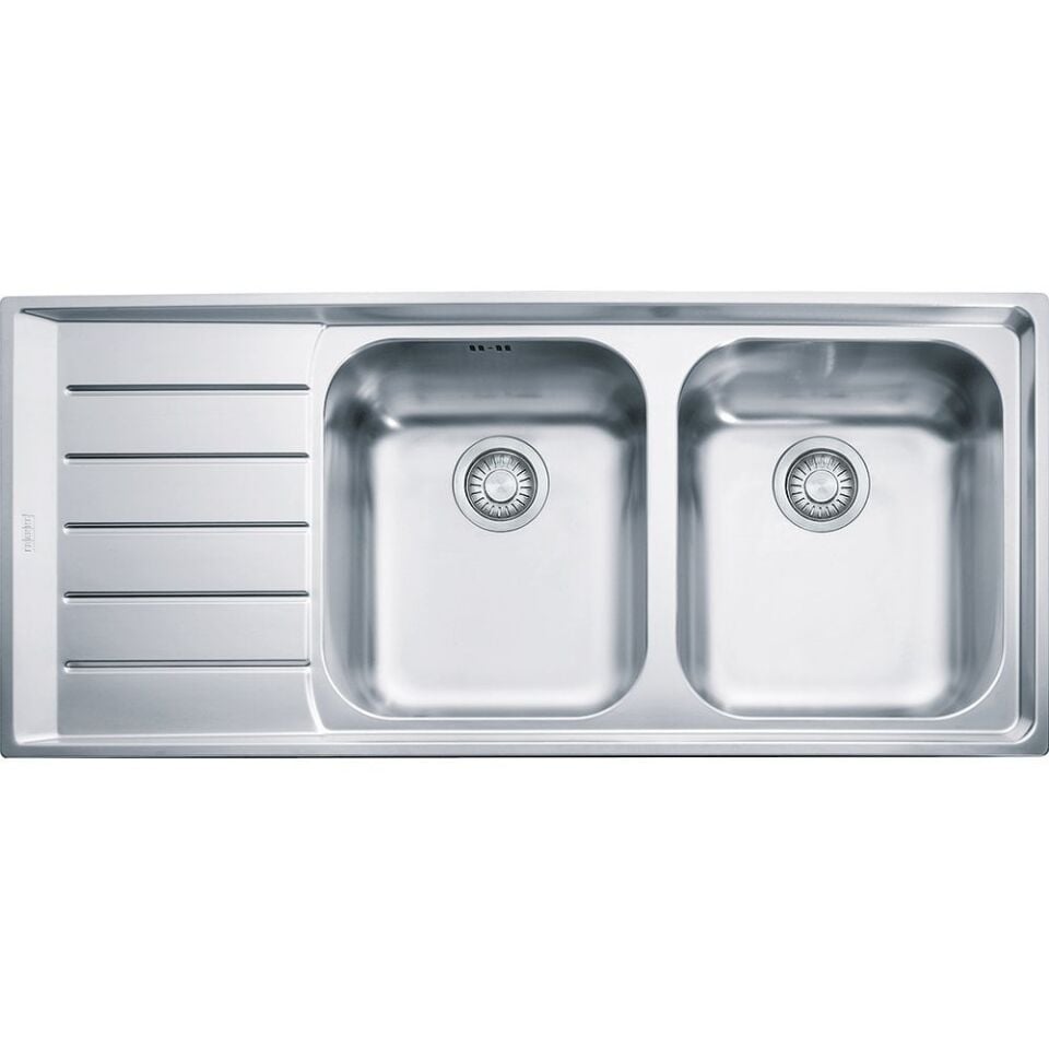 FRANKE NEPTUN NEX 621 PASLANMAZ ÇELİK 2 GÖZLÜ SOL DAMLALIKLI EVYE