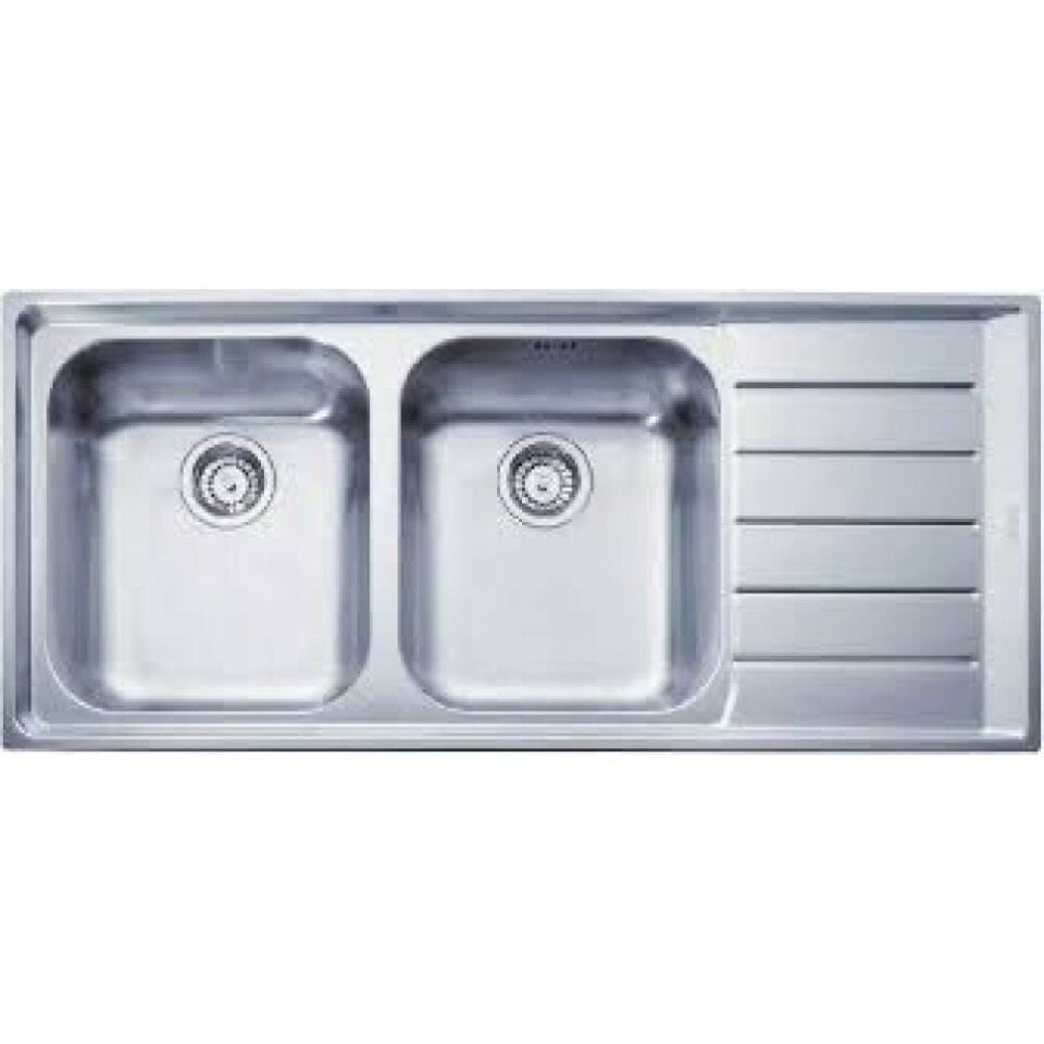 FRANKE NEPTUN NET 621 MİKRODEKOR 2 GÖZLÜ SAĞ DAMLALIKLI ÇELİK EVYE