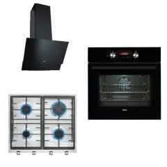 TEKA TVT 60.1 DAVLUMBAZ EX 60.1 4G AI AL CI OCAK HAK 625 BK FIRIN ANKASTRE SİYAH-İNOX SET