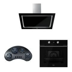 TEKA DLV 98660 BK TOS DAVLUMBAZ VR 90 4G AI AL TR CI OCAK HLB 8600 BK FIRIN SİYAH ANKASTRE SET