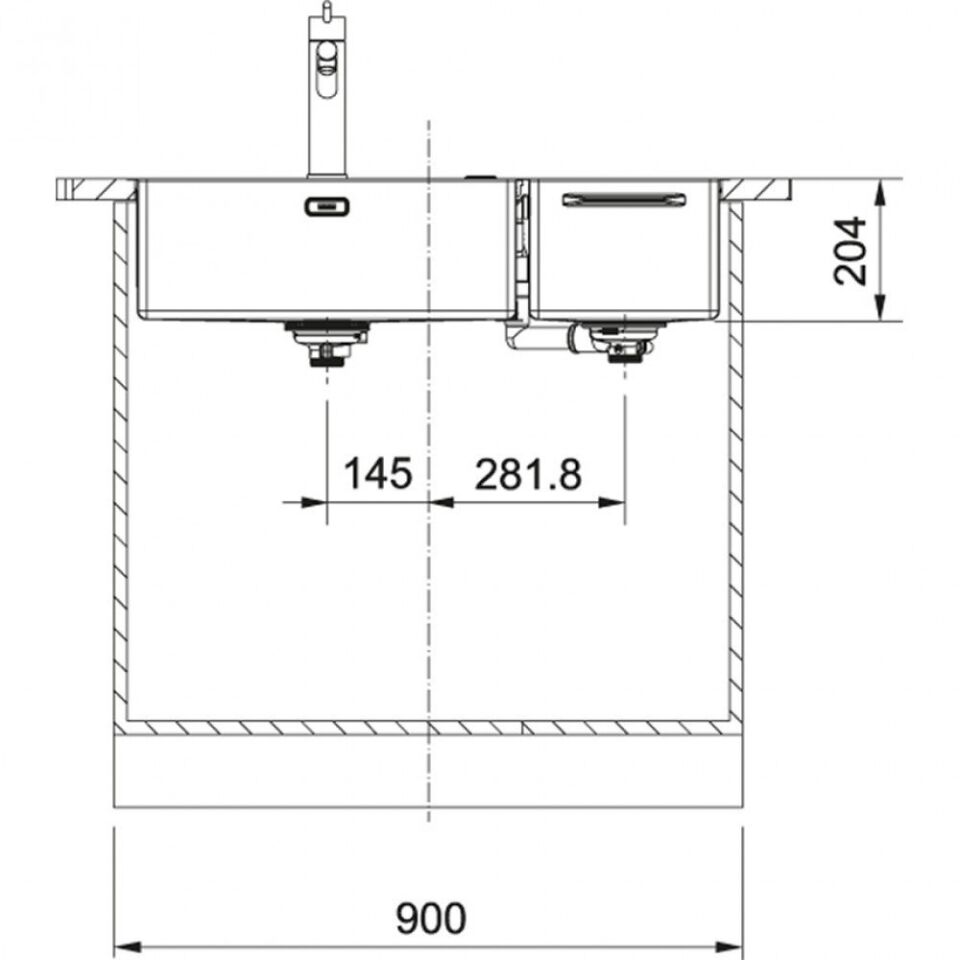 FRANKE BOX CENTER BWX 220-54-27 PASLANMAZ ÇELİK EVYE