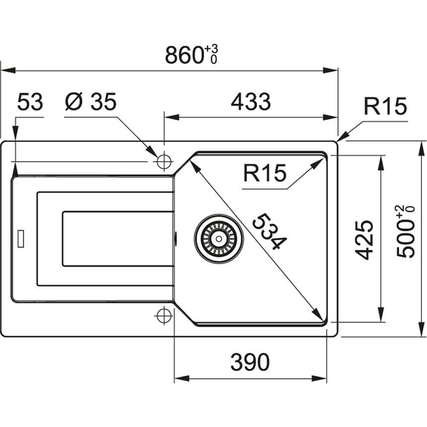 FRANKE UBG 611-86 URBAN 86 CM TEZGAH ÜSTÜ SAHARA GRANİT EVİYE