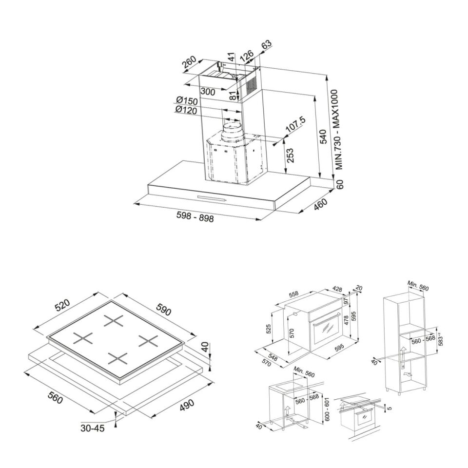 FRANKE FCR 625 TC BK/XS NG/600 DAVLUMBAZ FHNS 604 4G BK C OCAK FSL 86 H XS FIRIN İNOX-SİYAH ANKASTRE SET