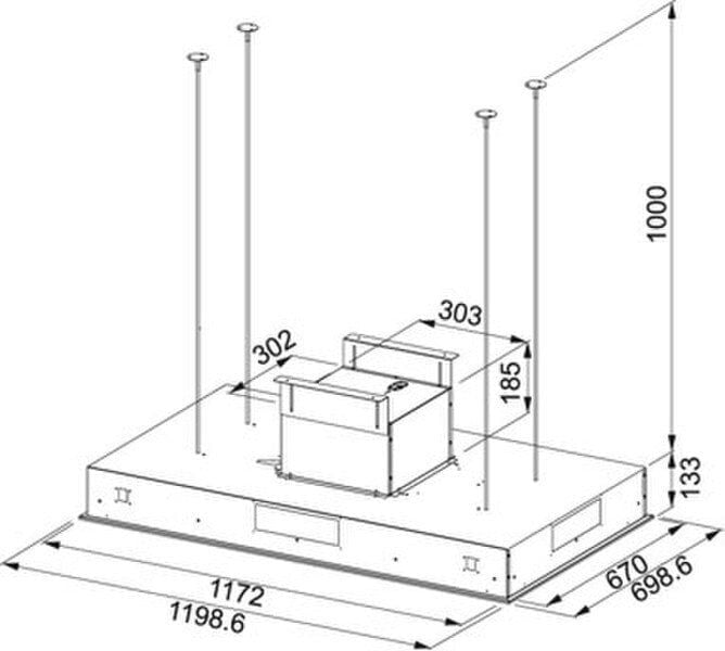 TEŞHİR FRANKE FCBI 1204 C WH B RF 120LİK MARİS CEİLİNG ANKASTRE TAVAN TİPİ DAVLUMBAZ