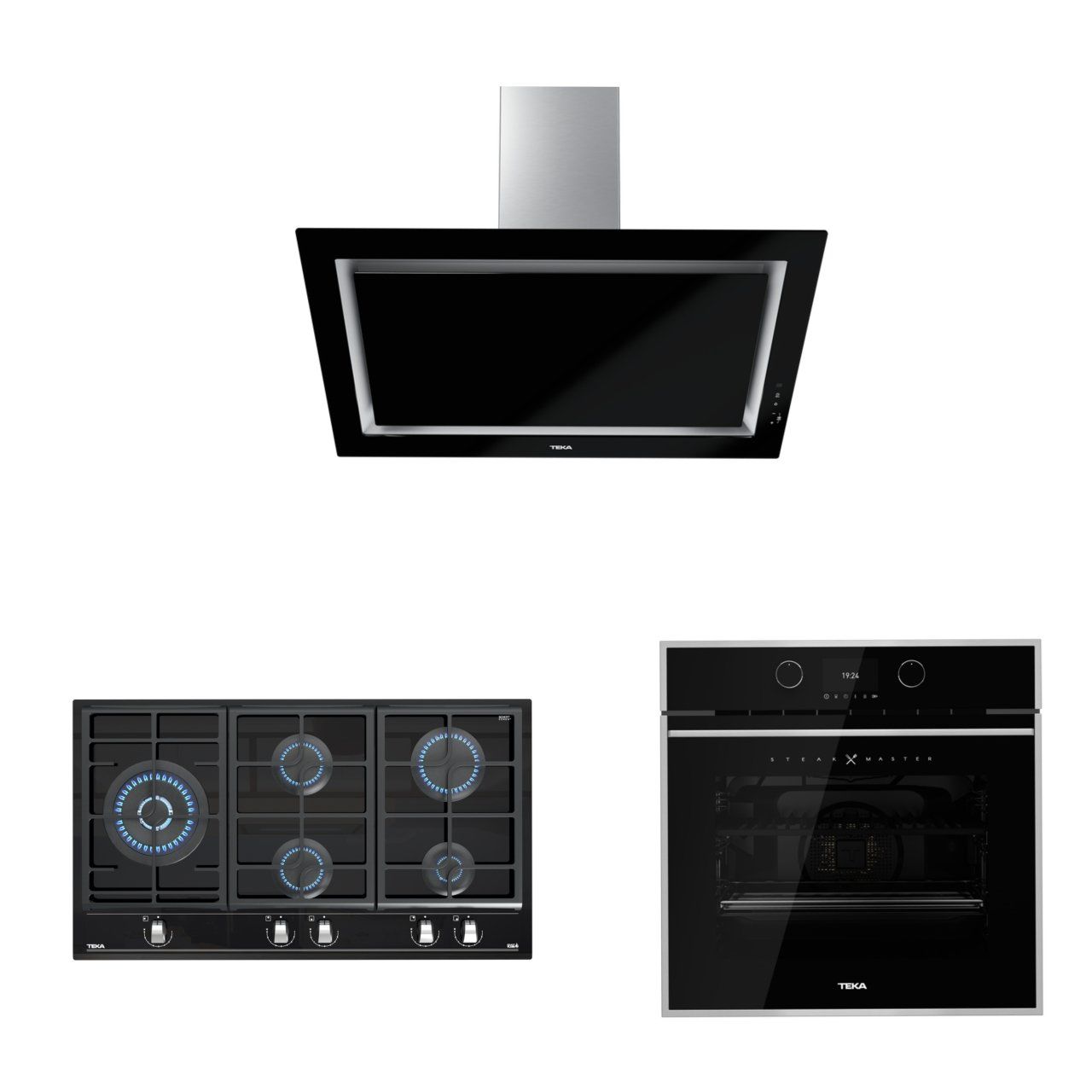 TEKA DLV 98660 BK TOS DAVLUMBAZ GZC 95320 XBC OCAK STEAKMASTER FIRIN ANKASTRE SET