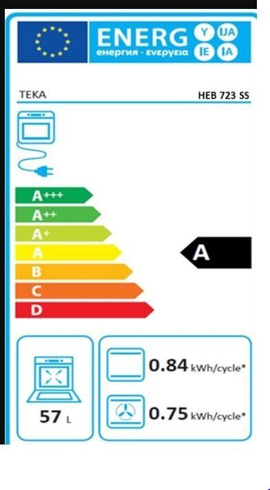 TEKA HEB 723 SS 6 PROGRAMLI PASLANMAZ ÇELİK ANKASTRE FIRIN