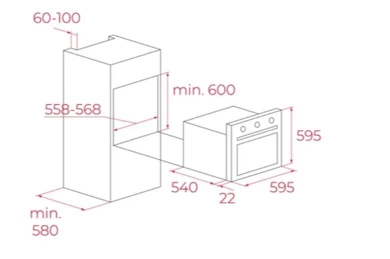 TEKA HEB 723 BK 6 PROGRAMLI SİYAH ANKASTRE FIRIN