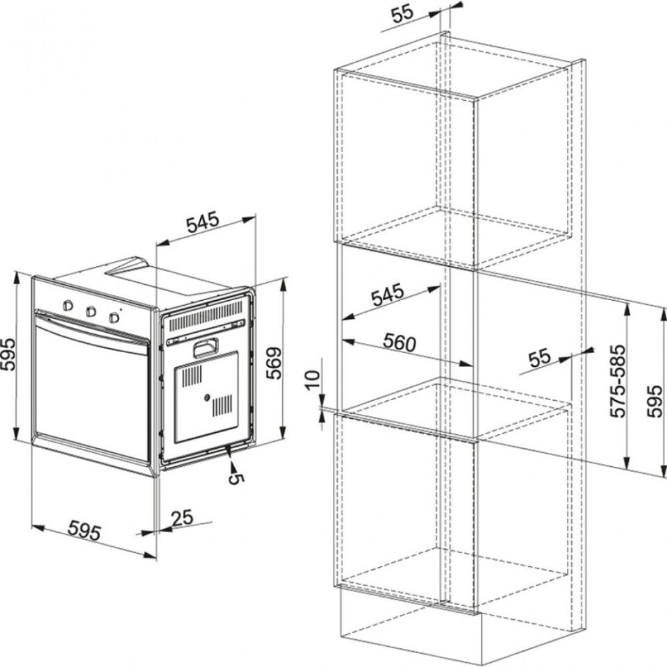 TEŞHİR FRANKE SMART PLUS SGP 62 M OY/F GLASS OYSTER ANKASTRE FIRIN