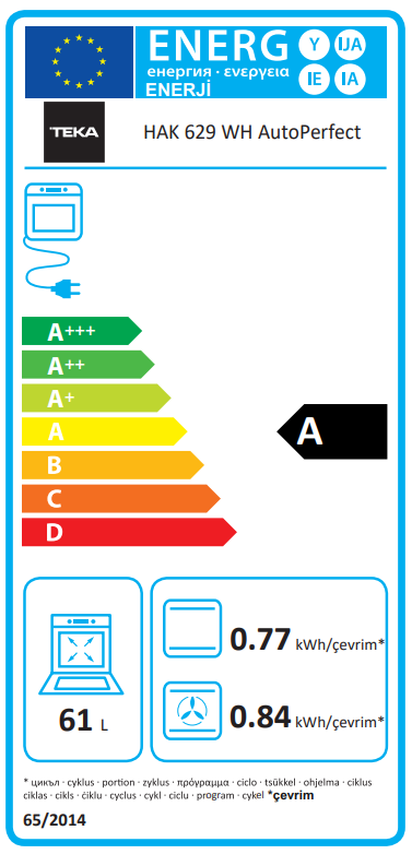 TEKA HAK 629 WH AUTOPERFECT MULTİFONKSİYONEL BEYAZ ANKASTRE FIRIN