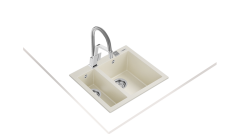 TEKA  FORSQUARE 590 TG BRİGHT CREAM TEZGAH ÜSTÜ EVİYE