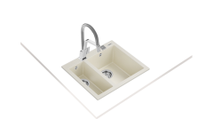 TEKA  FORSQUARE 590 TG BRİGHT CREAM TEZGAH ÜSTÜ EVİYE